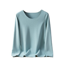(Green, L) Women Thermal Underwear Banquet Warm Lingerie Round Neck Base Layer
