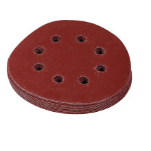 125mm Round Red Polishing Sanding Discs 8 Hole
