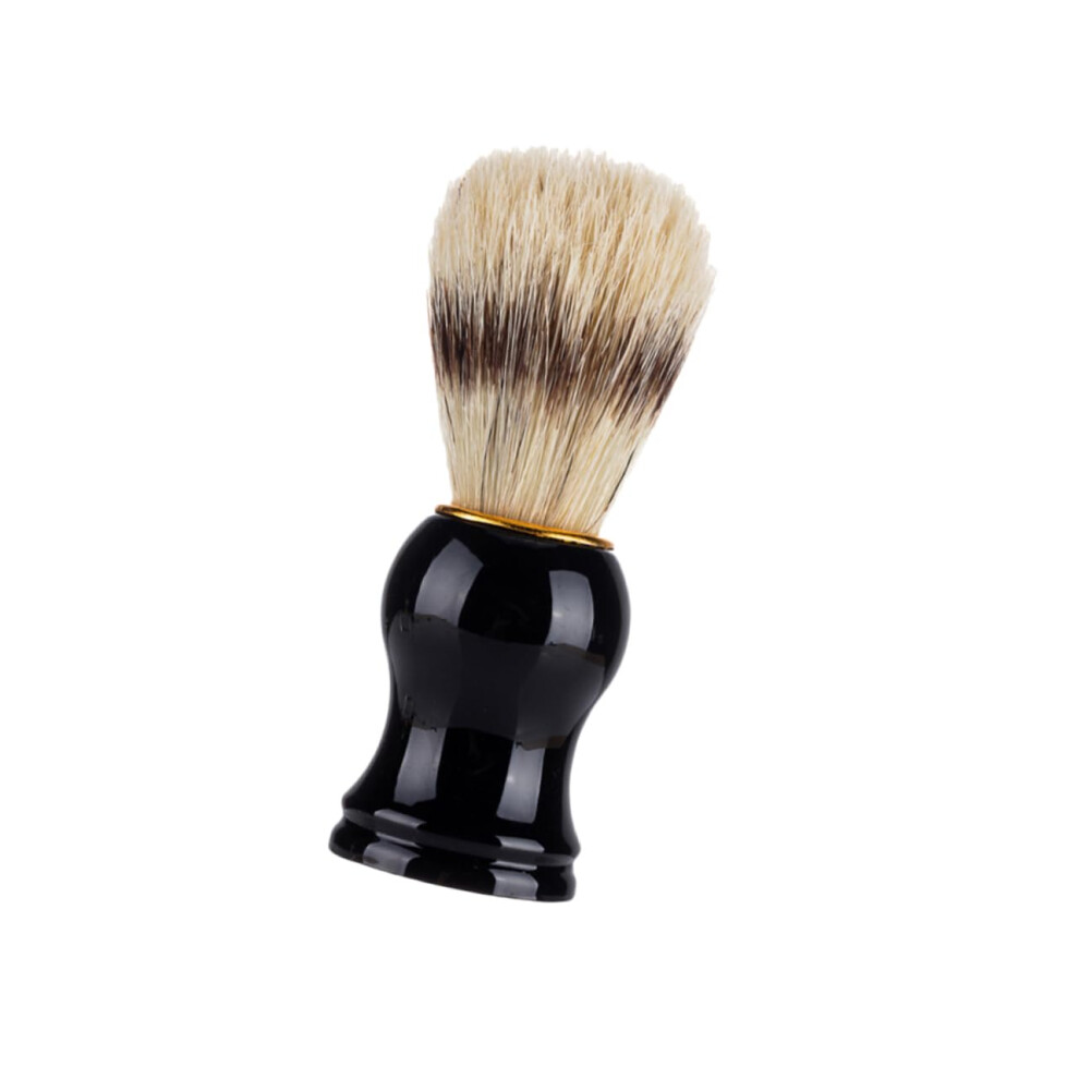 Black Beard Brush For Men - Wild Boar Bristle Trimming And Shaving Brush - Mustache Hair Cleaning Tool