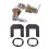 2Pcs Car Door Lock Cylinder Set with 2 Keys for 12