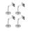 4Pcs Stainless Steel Wall Mount Staircase Handrail 1