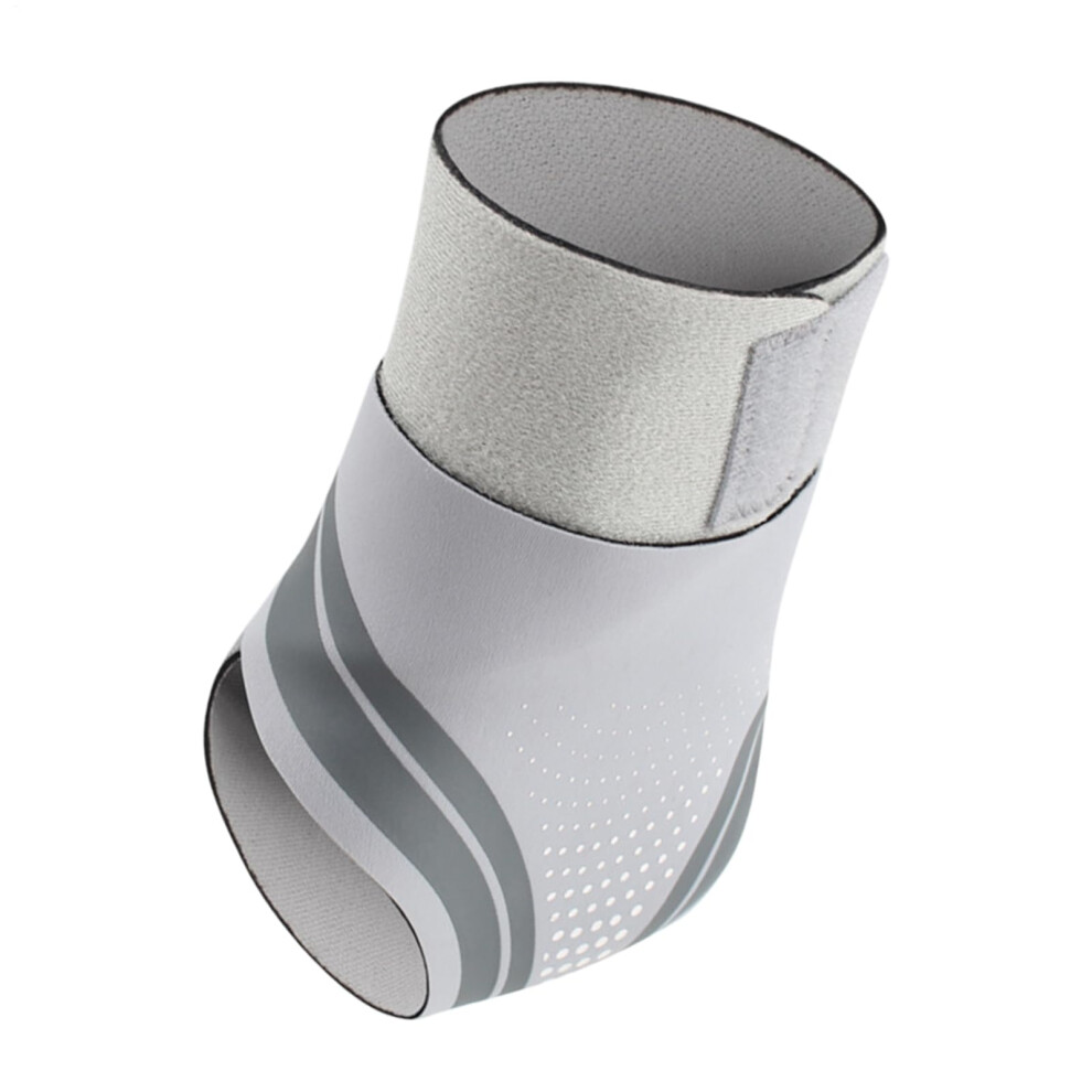 Ankle Support Brace, Adjustable Elastic Compression Sleeve for Sports, Badminton, Hiking, Outdoor Use, Gray, Right Size