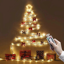 Star lights Christmas decoration ribbon lights string LED colored lights Christmas tree hanging ambient lights
