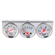 Universal 52 mm 3-in-1 Anzeigen-Set für Wassertemperatur, Spannung und Ölpressure