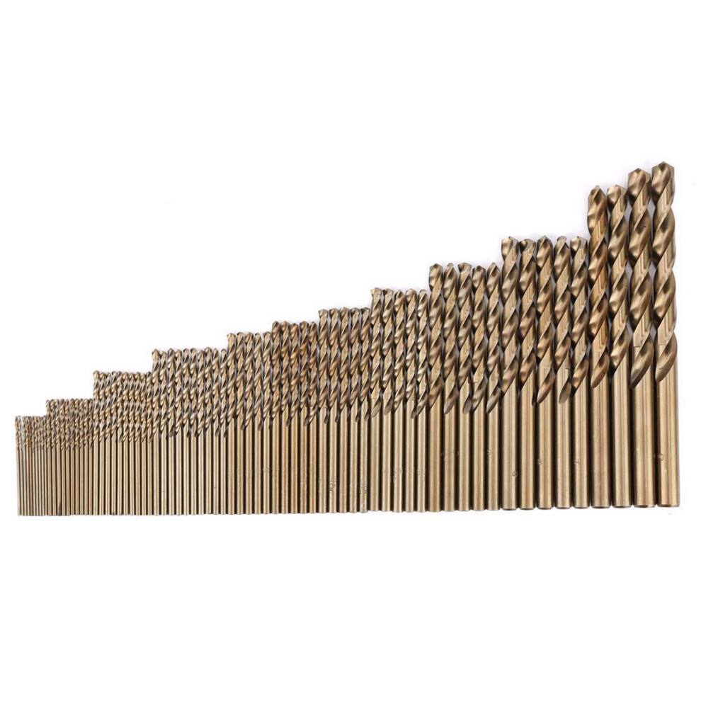 74Pc M35 Drill Bit Set Hss-Co Twist Drills Cobalt