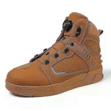 (40, unisex) 2025 Brown Motorcycle Boots Men All Season Motorcyclist Boots Breathable Cow Leather Moto Shoes Anti-slip Racing Boots Botas Moto