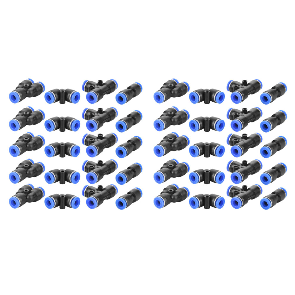 40Pcs 6mm Air Hose Pneumatic Push Connector Air