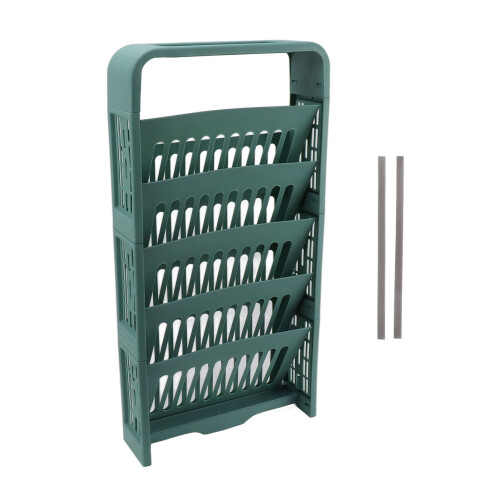 5 Tier Book Rack Large Capacity Compact Sturdy