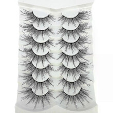 (7pairsXZ03) 2025 Wispy Mink Lashes Natural Eyelashes Spikes Lash Extensions 3D Fluffy False Eyelashes Long Strip Lashes Cat Eye Eyelashes Fairy