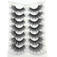 (7pairsXZ06) 2025 Wispy Mink Lashes Natural Eyelashes Spikes Lash Extensions 3D Fluffy False Eyelashes Long Strip Lashes Cat Eye Eyelashes Fairy