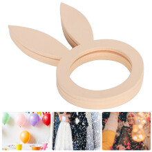 50 Stück Holz-Osterhasen Serviettenringen Handgemachter Hasenohren-Halter für Hochzeiten Partys