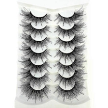 (7pairsXZ10) 2025 Wispy Mink Lashes Natural Eyelashes Spikes Lash Extensions 3D Fluffy False Eyelashes Long Strip Lashes Cat Eye Eyelashes Fairy