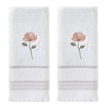 SKL HOME par Saturday Knight Ltd. U1108010830203 Ensemble de serviettes main 2 pices Misty Floral Blanc