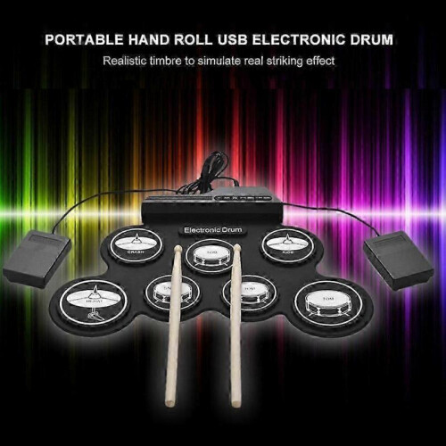 2025 Hand Rolled Electronic Drum Percussion Instrument Silicone USB Electronic Drum 2