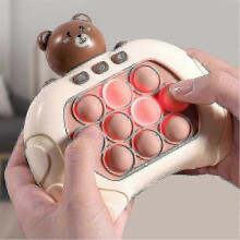 (Bear) 2025 4 Modes Pop Fidget Game, Kids Adult Handheld Quick Push Bubble Toy Pop It Pro Light Up Game For 3+ Years Old Kids Gift