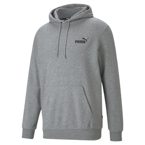 Puma Moletom com Capuz Ess Small Logo - Cinza Médio