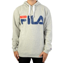 Sweat à Capuche - FILA - Classic Hood - Gris Mélangé - Manches Longues - Poche Kangourou