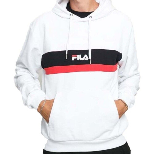 Fila Fila Radomir Kapuzenpullover - Helles Weiß-Schwarz-Echtes Rot
