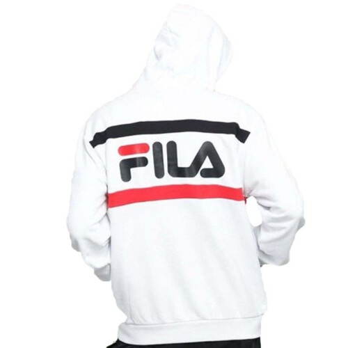 Fila Fila Radomir Kapuzenpullover - Helles Weiß-Schwarz-Echtes Rot 1