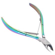Stainless Steel Nail Cuticle Nippers 55x106mm Colorful Pedicure Tools