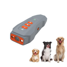 Dog Bark Deterrent Devices, Anti Barking Device for Dogs with 3 Modes, LED Light, Portable for Indoor & Outdoor Use, Grey