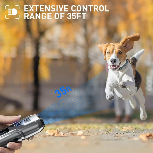 Ultrasonic Dog Repeller Rechargeable Portable Anti-Barking Trainer with Adjustable Range and LED Indicator 1