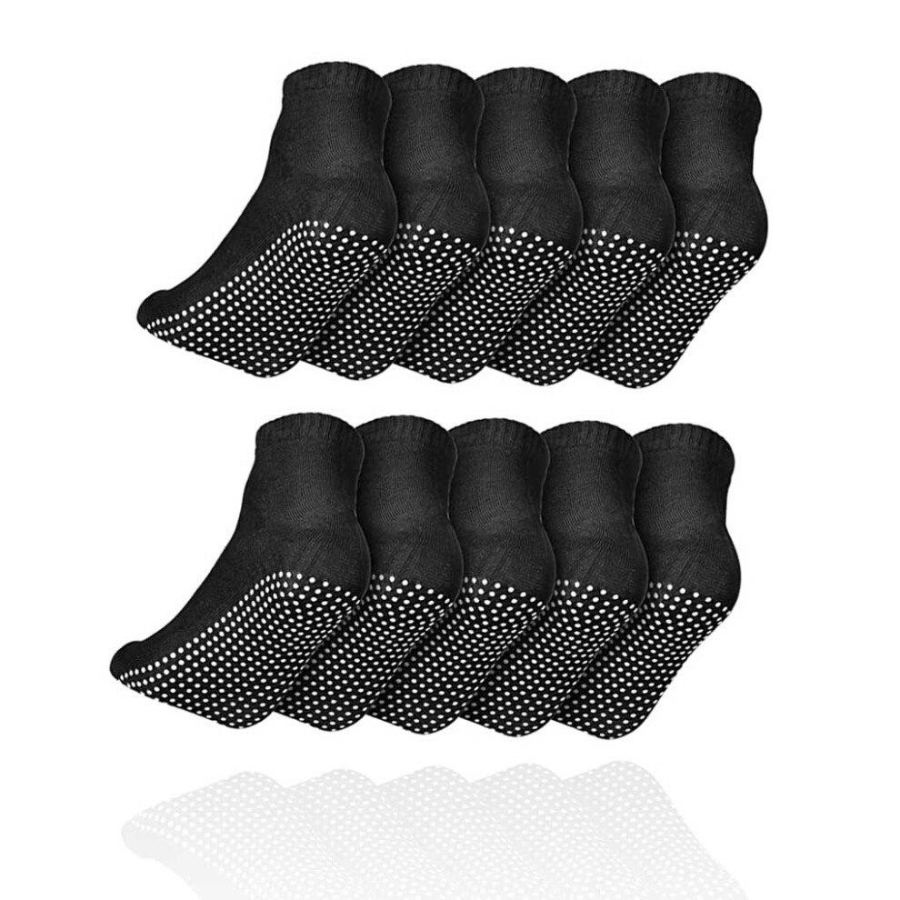5pcs Socks Black Sock Sporting Slipper Yoga Pilates Workout Sports-image-OPC-PK92VWC-NEW