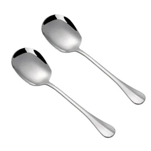 2x Large Stainless Steel Serving Spoon Exquisite Craft And Easy To