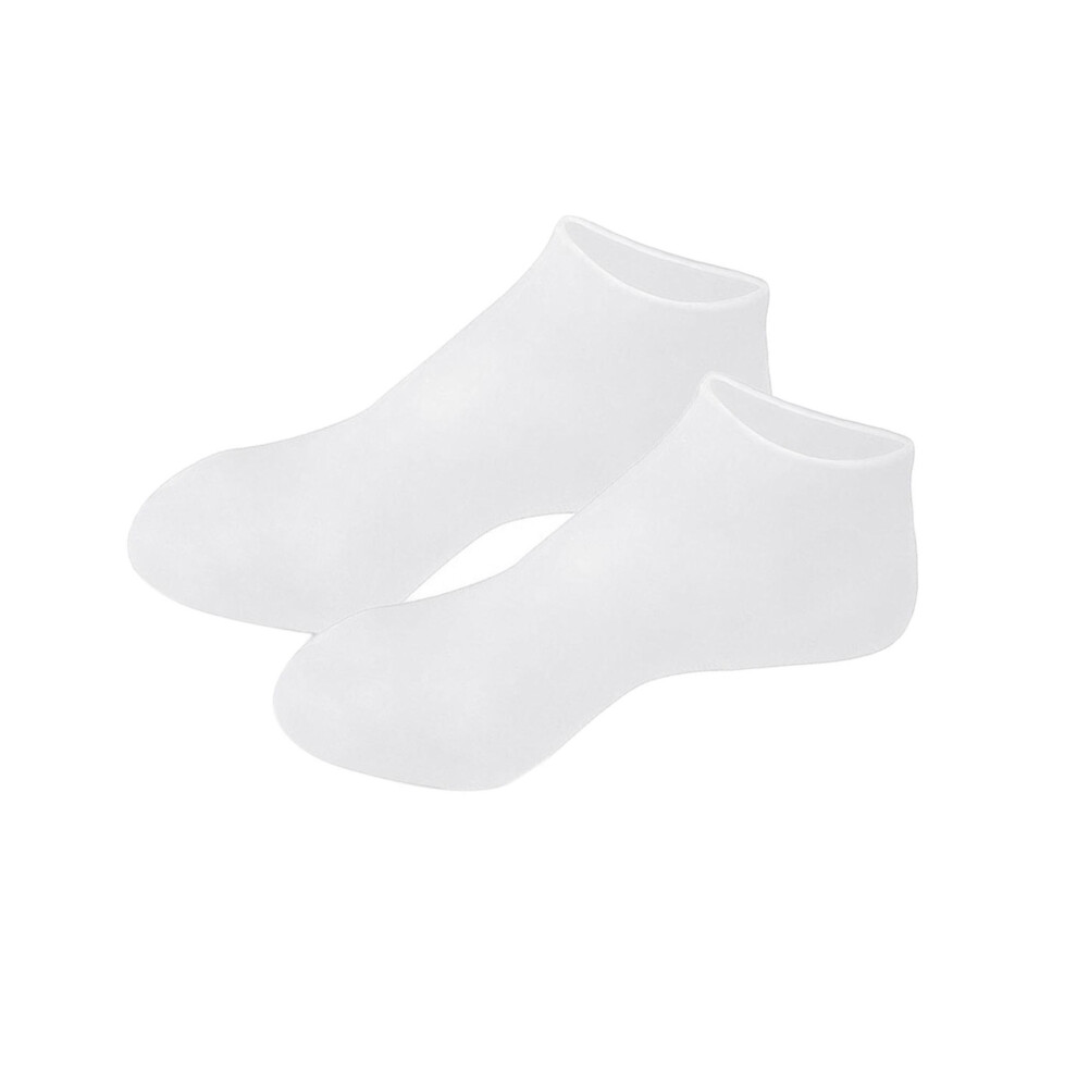 (White, XL) Soft Silicone Gel Socks Toe Socks Protection Foot Care Protector-image-OPC-PK92ZYK-NEW