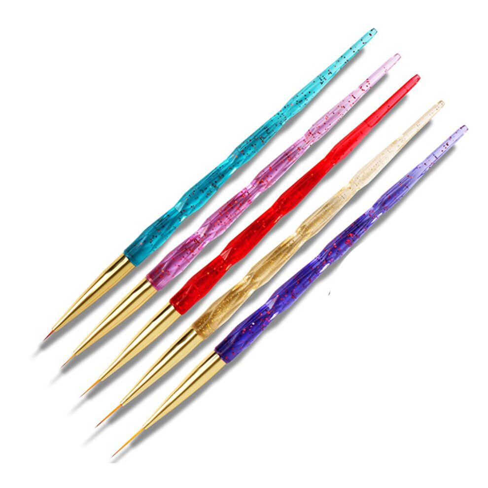 5 Pieces Manicure Drawing Pedicure Brush Nails Art Liner Painting