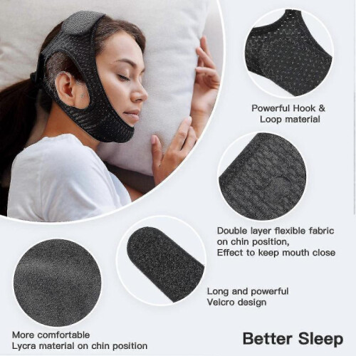 Anti Snore Chin Strap [upgraded 2023], Vosaro Snoring Solution Effective Anti Snore Device, Adjustab 2