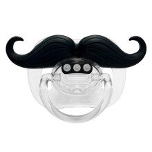 Newborn Pacifier for 0-6 Months, Funny Moustache Pacifier with Curly Beard Design, Perfect Binky Gift for Boys and Girls