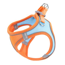 Pet Leash Cat Harness Small Breathable Pink Kitten Accessory Dog Vest Lead Nylon Fabric Orange for Puppies and Cats