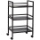 Amazon Amazon Basics 3-Tier Metal Rolling Cart, Black 1