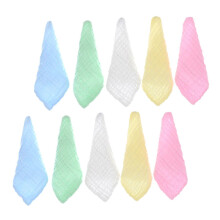 Natural Cotton Washcloths 10pcs Soft Quick Drying Small Towels for Newborn Face Bath Essentials Gentle and Breathable