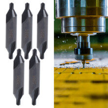 Langlebiges 5-teiliges Set mit 5mm Zentrierbohrern für Fräsen, Hochgeschwindigkeitsstahl