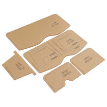 5Pcs Acrylic Wallet Template Set for Handmade Leather Craft, Sizes Up to 8.7in