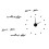 Innovative DIY Wall Clock Mirror Surface Sticker 120x120cm Black 14