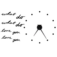 Innovative DIY Wall Clock Mirror Surface Sticker 120x120cm Black