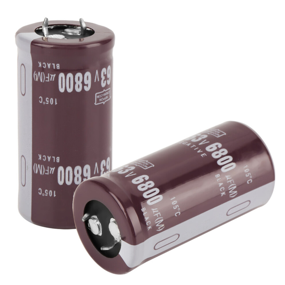 2pcs 63V 6800uF Electrolytic Capacitor 25  50mm
