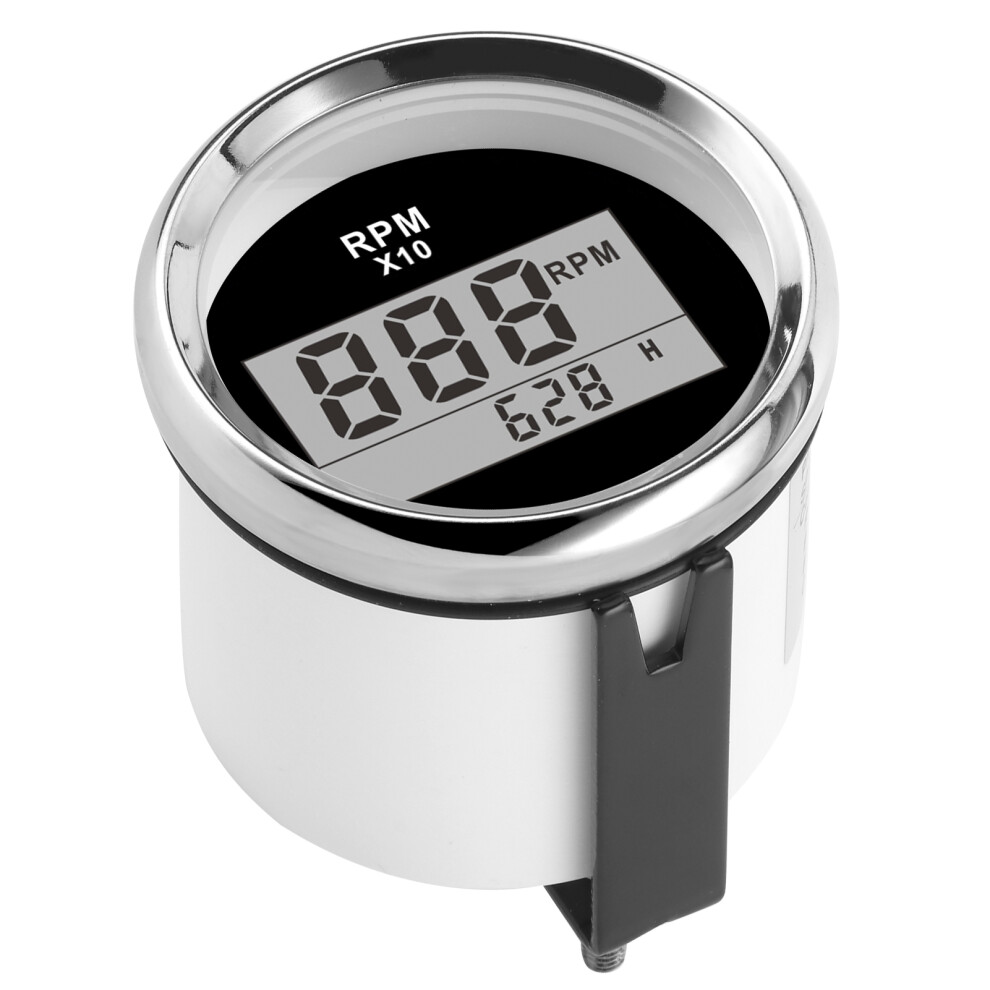 0-9990Rpm Waterproof Tachometer Gauge 52Mm Lcd Backlight Red 8471346063943