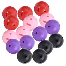 Golfball-Versorgungssatz 16 Stück aus Kunststoff mit quadratischem Loch in Pink, Rot, Lila, Schwarz