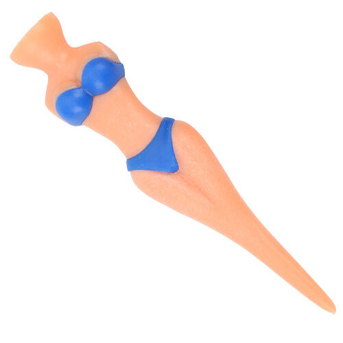 6 Stück Blaue PE Kunststoff Golf Tees Langlebig Bikini-Form 78mm 2