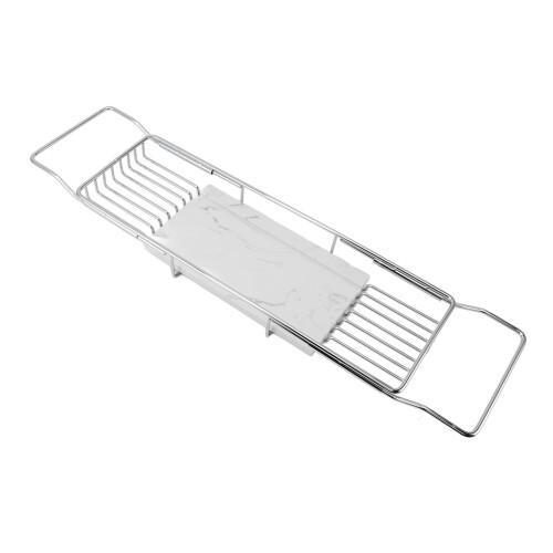 Metal Marble Bathtub Rack Anti Slip Space Saving 2