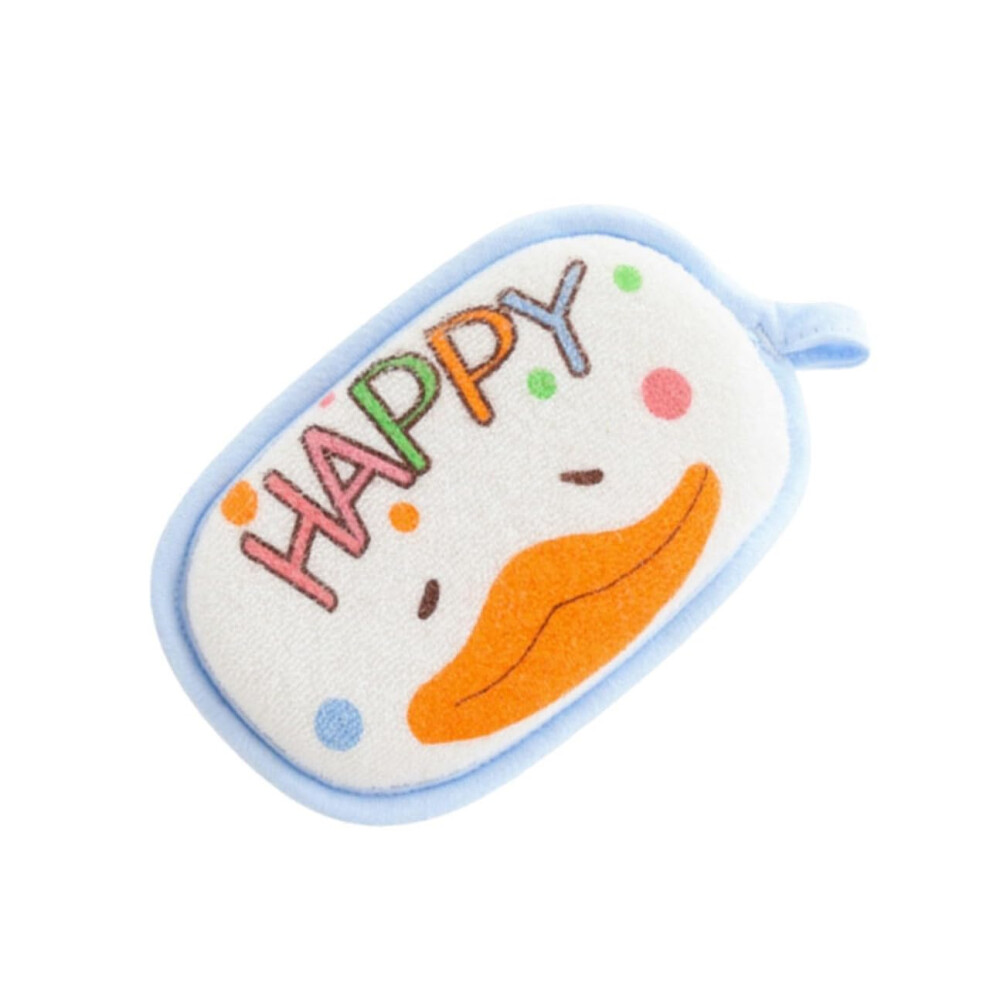 Bath Towel Sponge for Newborns Soft Cartoon Bath Scrubber with Hanging Rope Durable Quick Drying for Sensitive Skin