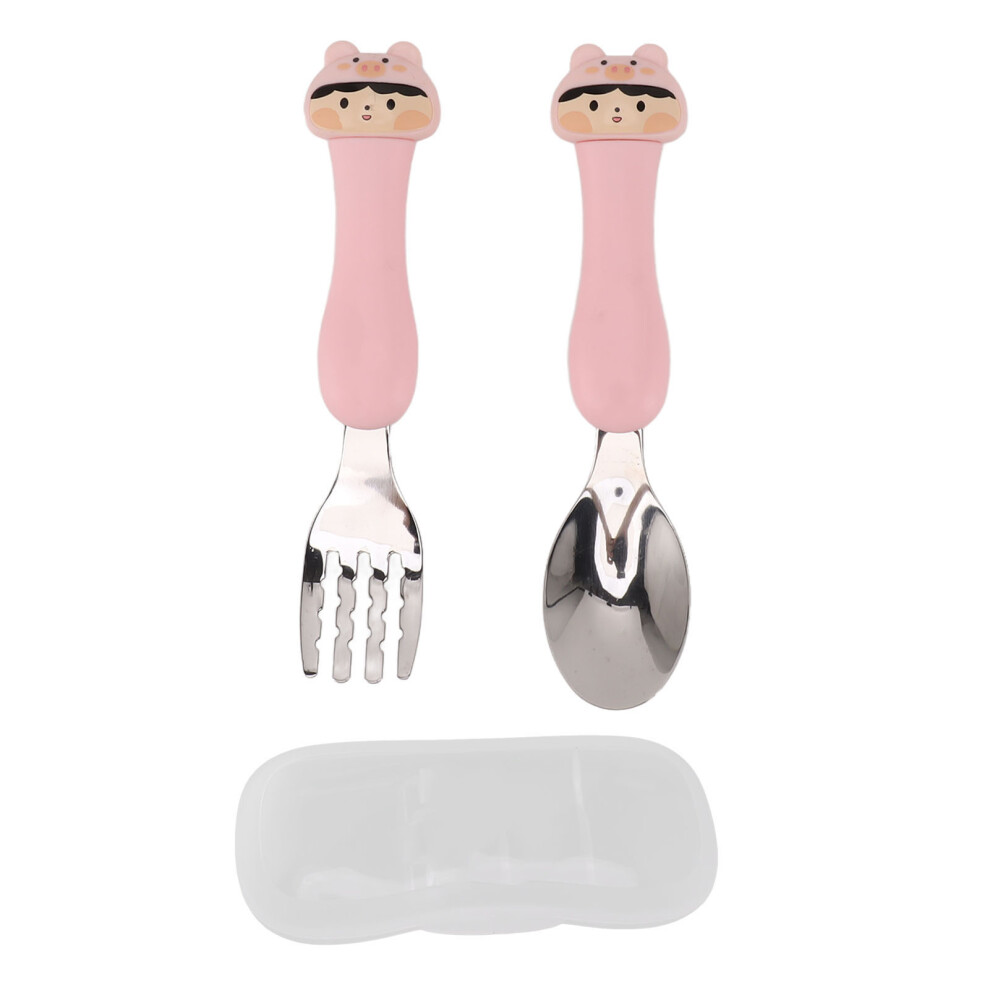 Baby Fork Cute Cartoon Shaped Spoon PP Handle