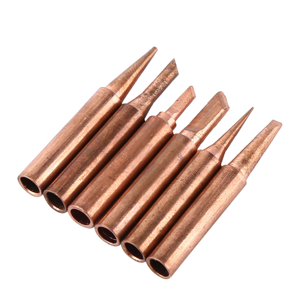 6pcs 900M-T Copper Solder Tip Iron Tips Lead free