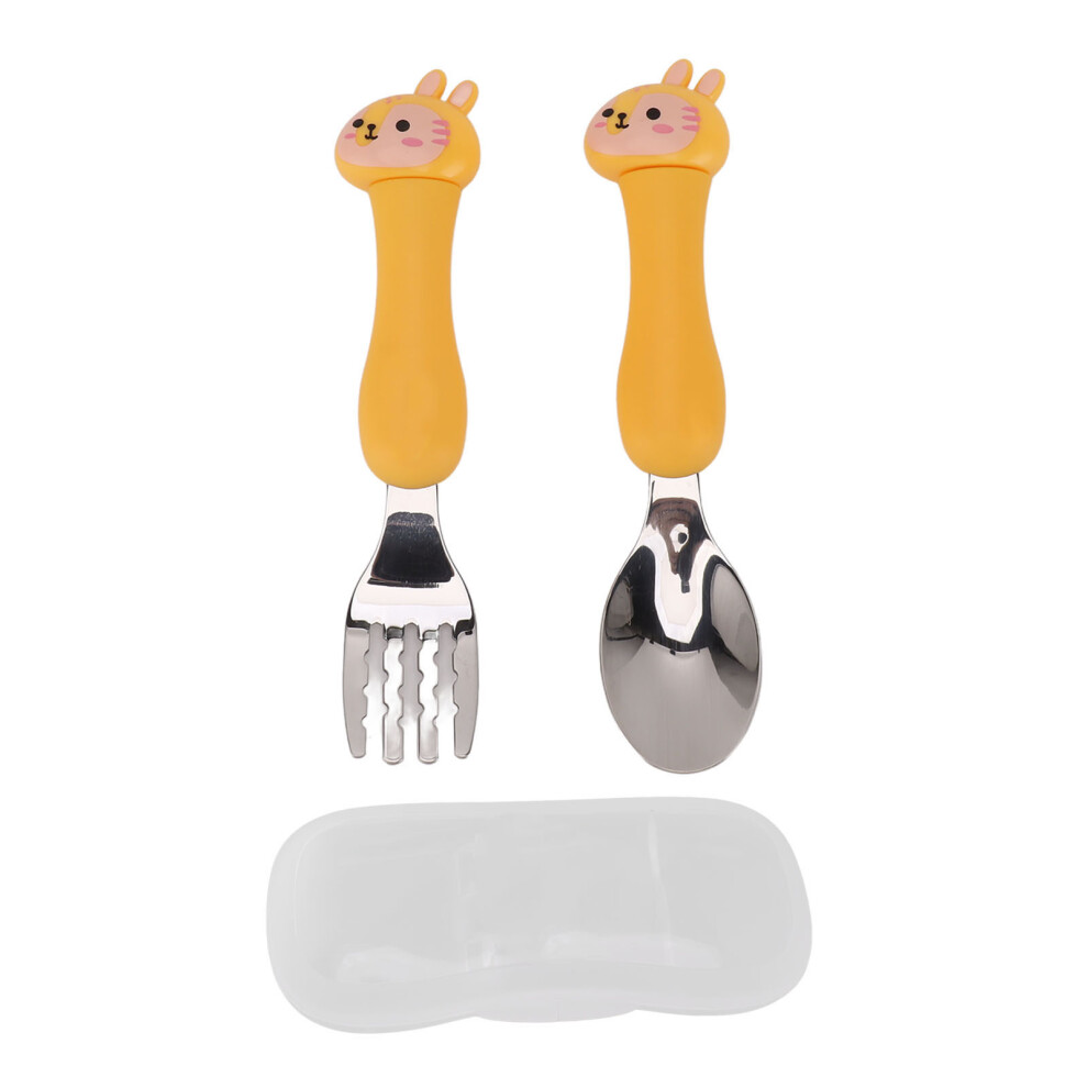 Baby Fork Cute Cartoon Shaped Spoon PP Handle