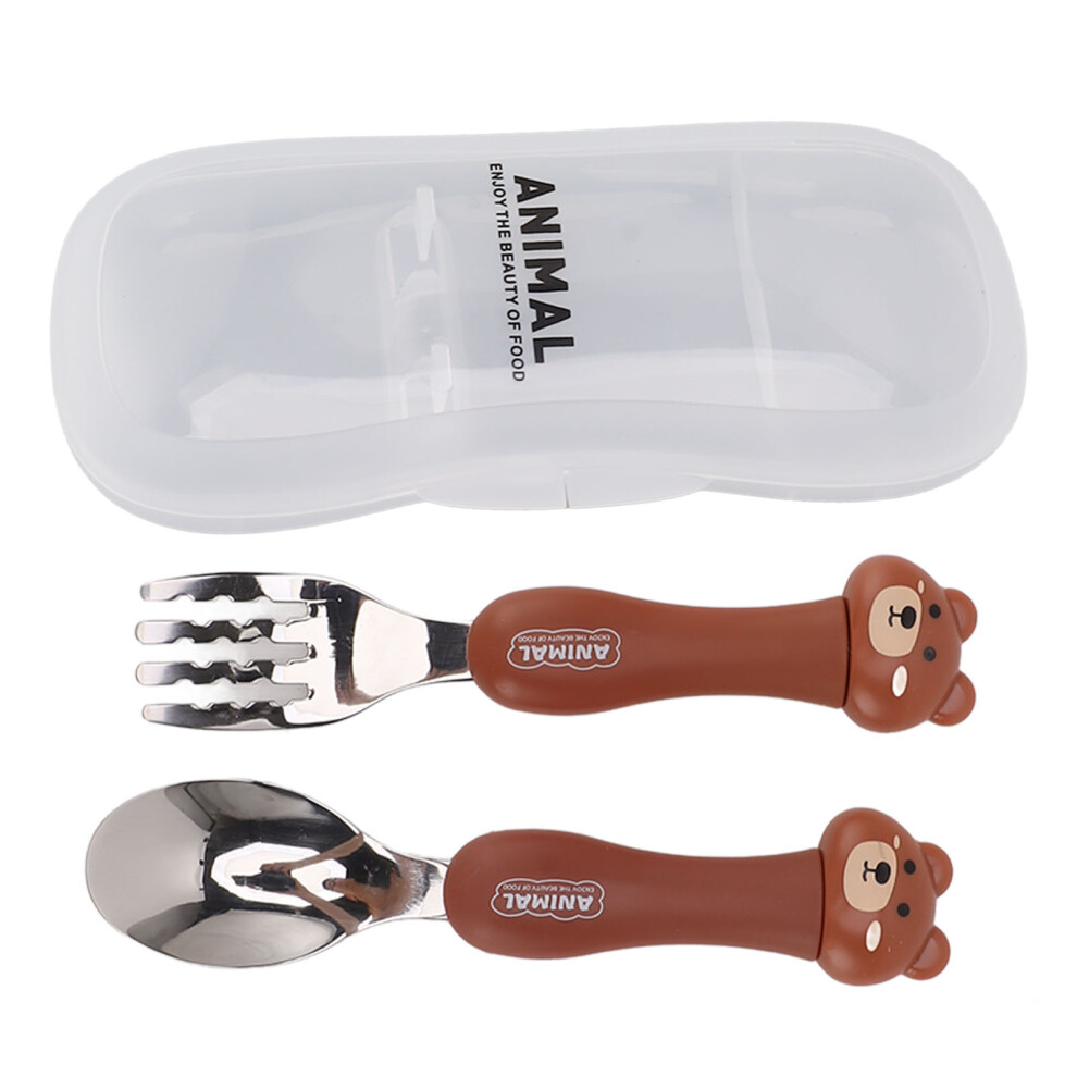 Cartoon Fork Spoon Stainless Steel Baby Feeding