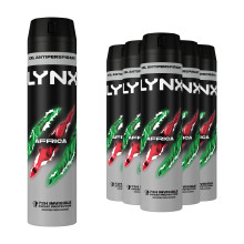 Lynx Limited Edition FIFA Africa Anti-Perspirant Aerosol Deo Spray 250ml, 6 PK